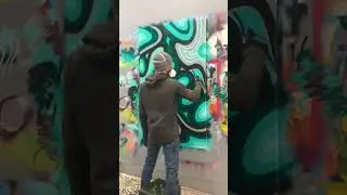 Studio spray paint on canvas experiments. #art #spray #timelapse #abstractart