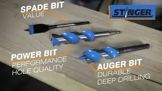 Stinger Spade, Power & Auger Bits - Comparison