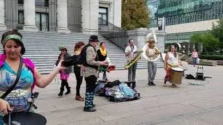 Vancouver STREET MUSICIAN: THE CARNIVAL BAND Performing at Robson Square @ the Vancouver Art Gallery