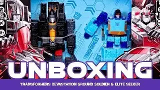 UNBOXING Transformers Studio Series MTMTE Devastation Ground Soldier & Elite Seeker