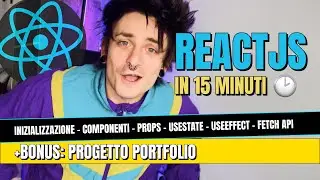 REACT JS - da zero a progetto portfolio, per junior frontend web developer. Tutorial ita.