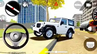 Mahindra white Colour thar game video 2025 new indian car simulator game car game video 2025