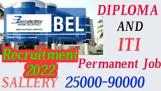 BEL DIPLOMA and And ITI Job 2022 #Bel job #belrecruitment2022 #railwayfactapprenticeship #beljob2022