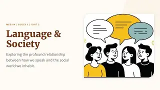 MEG-04 Block 1 Unit 2 | Language and Society | IGNOU MA English | Aspects of Language