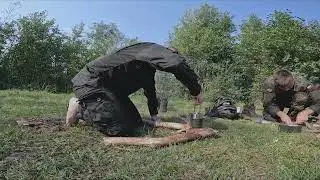 Zajęcia survivalowe podchorążych Lotniczej Akademii Wojskowej