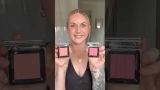 Pomelo Peach 🍑 VS Hibiscus Haze 🌺 - which Haus Labs Color Fuse Blush would you wear? #hauslabs