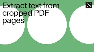 Web SDK: Extract text from cropped PDF pages
