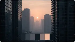 Smog-Tinted Sunrise Between High-Rises &mdash; Cinematic Color Palette | Color Vibe Archive