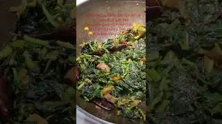 #Shorts#Egg Plant Wild-Spinach Red Amaranth Garlic&Dry Red Chili⭐👍😛#Tasty Healthy&DeliciousRecipe😋😂😝