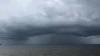 Tropical Storm Humberto Squall Coming St. Petersburg Tampa Bay Florida September 2019