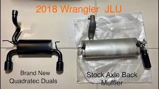 2018 Wrangler JLU / Quadratec Dual Tip Axle Back Muffler Upgrade