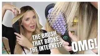 I TRY THE STRAIGHTENING BRUSH THAT BROKE THE INTERNET! 🤭 Worth the hype?
