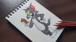 Complete Tom And Jerry Cartoon Drawing😍🥰🎨🖌️🌈// #tomandjerry #tom #art #drawing #tomandjerryshorts