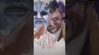 Trust the Process// #painting #tiktok #art #aew #wrestling #progress #mjf #devil #drawing #sketch