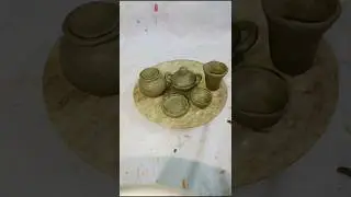 আজ তোমাদের রিকোয়েস্ট এ মাটির খেলনা বাটি বানালাম.🍀#clay#art#shorts#khalna#bati