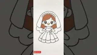How to Draw a Cute Bride 👰🎨
