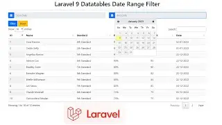 Laravel 9 Datatables Date Range Filter
