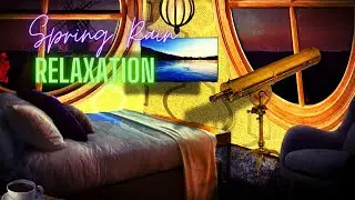 3hour Deep Sleep Cozy Attic Room  Ambient Spring Rain Sounds Against the Window #Asmr