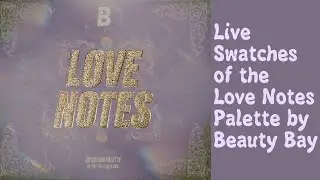Live Swatches of the Love Notes Palette by Beauty Bay