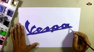 How to draw the Vespa logo