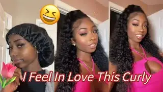 Top Sale Brazilian Curly Front Wig In #Incolorwig | Thin Melted Lace | Soft Bouncy Hair