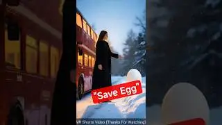 A Large Egg Rolls Through the Snow and Reaches the Penguin&rsquo;s Cave 😭#ai #egg #save #ostrich