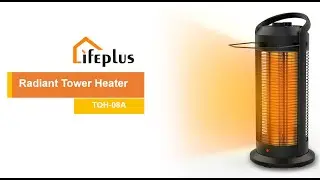 Lifeplus 70&deg; Oscillating Radiant Tower Heater  | TQH-08A