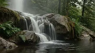 Fall Asleep Fast 🌊 Gentle Waterfall Sounds for Deep Sleep | Relaxing Nature Ambience