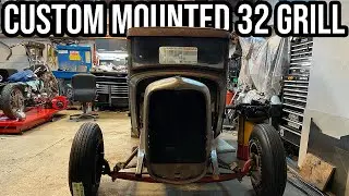 Custom Mounting The 1932 Ford Grill Shell To Clear Jay's 389 Pontiac Engine
