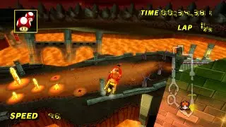 [MKWii TAS] Bowser's Castle Ending Shortcut with One Shroom (Mach Bike)