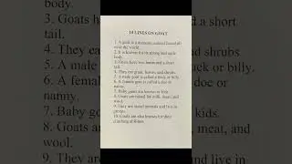 10 Lines On GOAT!!@hindituberohit6721 #education #english #learning #poetry #essay #10linesessay