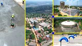 L'EAU POTABLE À KISENSO : Les dernières étapes de construction du recevoir & Château d'eau de 7750m³