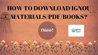 How to download IGNOU Materials/pdf? free!