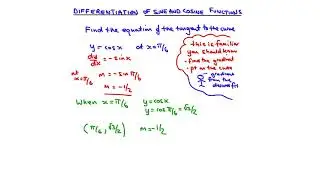 Differentiation of Sine and Cosine Functions
