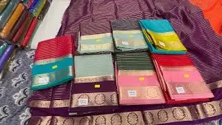 Unbelivable Challenging Price👌chickpet Bangalore wholesale Banarasi crepe georgatte chiffon sarees