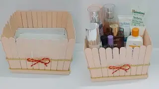 DIY Ice cream Stick Basket 🧺 | Homemade Home Decoration Ideas 