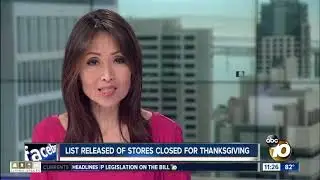 Stores closed for Thanksgiving