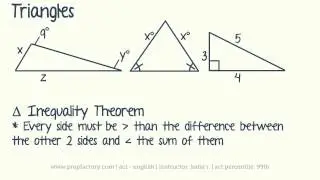 ACT Math -  Plane Geometry - Triangles (Part 1 of 2)
