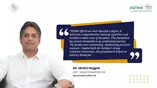 IIEBM | Alumni Testimonial - Mr. Mridul Nagpal, AVP - Kalyani Powertrain Ltd. #iiebm #alumnistories
