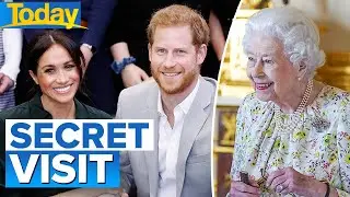 Prince Harry and Meghan Markle pay surprise visit to Queen in the UK | Today Show Australia