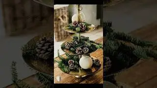 Идеи для трехъярусных рождественских центральных элементов #сделайсам #украшение #интерьер