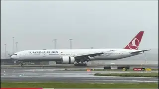 Turkish Airlines B777-300 makes its first flight into Sydney Airport. TK-174 Welcome to Sydney