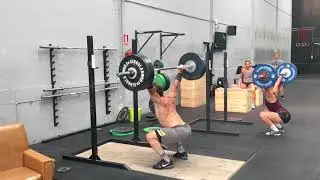 Behind the Neck Power Jerk + Overhead Squat + Takedown: 110 x 4 reps + Epic Fail by Maxi Henze