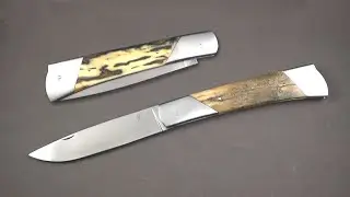 Un double mécanisme ! Couteau fait main par l'artisan Julien Baillon