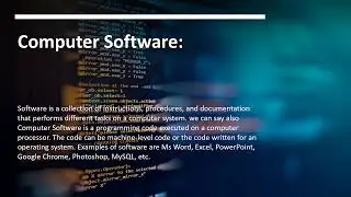 What is Computer Hardware and Software?