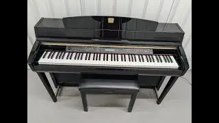 Yamaha Clavinova CLP-280 digital piano and stool in glossy black polished ebony stock number 24458