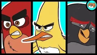 The Angry Birds Movie Characters Coloring Pages - Red Chuck & Bomb