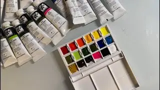 🫟 🎨Creating a Dry Gouache Palette with ShinHan Pass Paints 🎨🫟