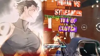 Ninja vs streamr 1v4 solo concrete lobby🥷💀#bgmi #video 