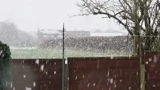 Heavy snow falling on Irlam: 2nd January 2021